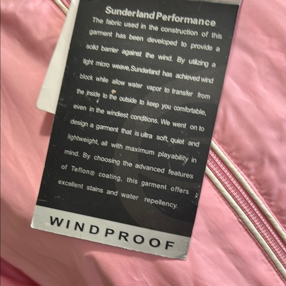 Sunderland of Scotland Pink Women's Windbreaker Jacket Medium NWT - Picture 4 of 12
